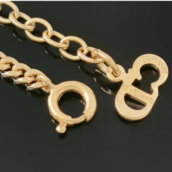 Christian Dior Gold Logo Chain Necklace GERMANY - Picture 5 of 9